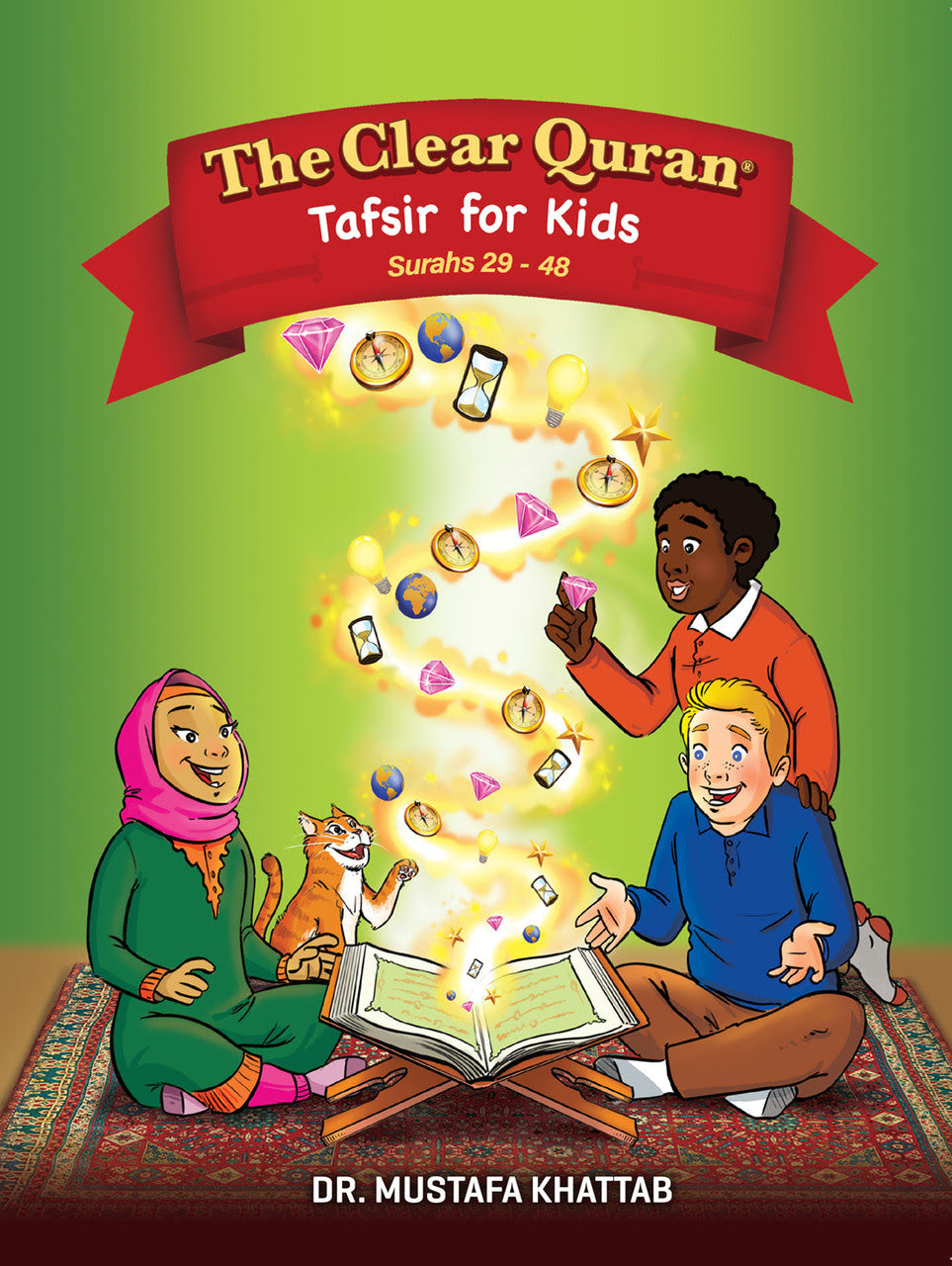 The Clear Quran Tafsir For Kids - With Arabic Text | Hardcover, Book 1-4 Set
