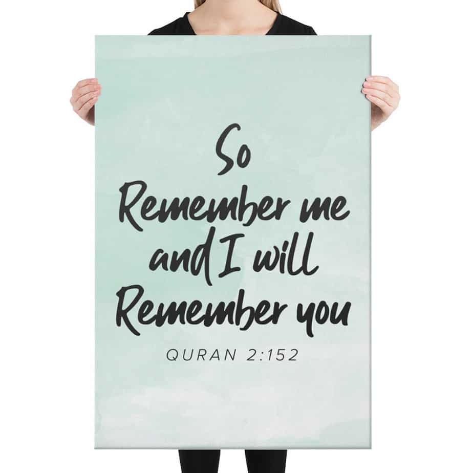 So Remember Me – Teal - Canvas