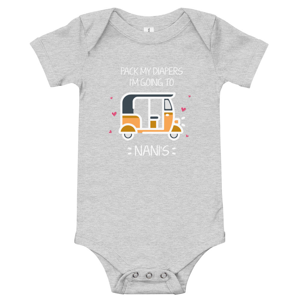 Going to Nani's Baby short sleeve one piece