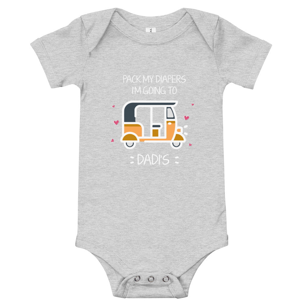Going to Dadi's Baby short sleeve one piece
