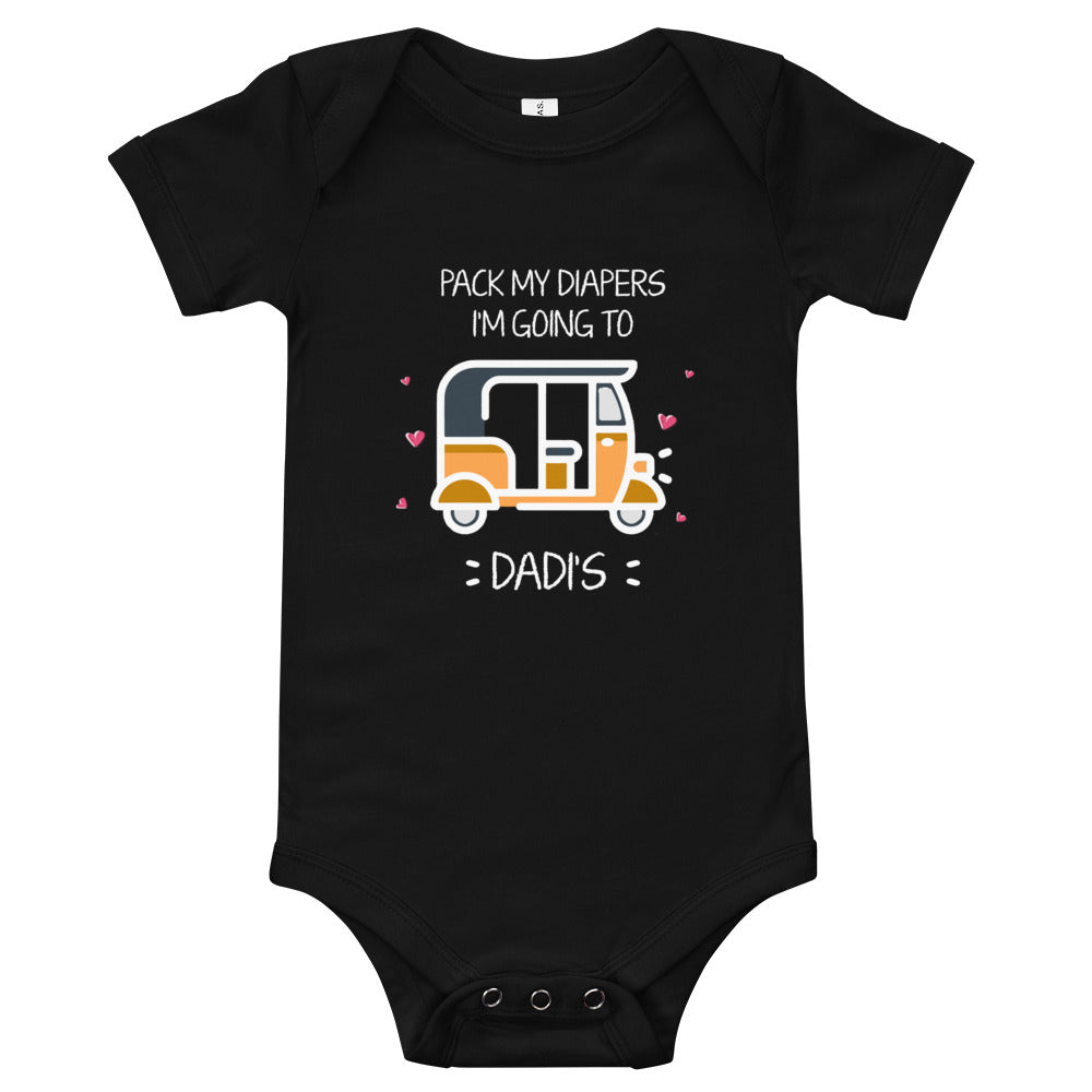 Going to Dadi's Baby short sleeve one piece