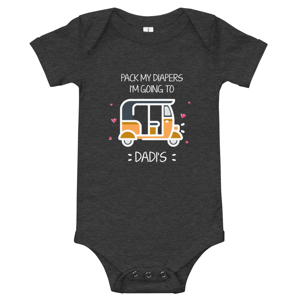 Going to Dadi's Baby short sleeve one piece