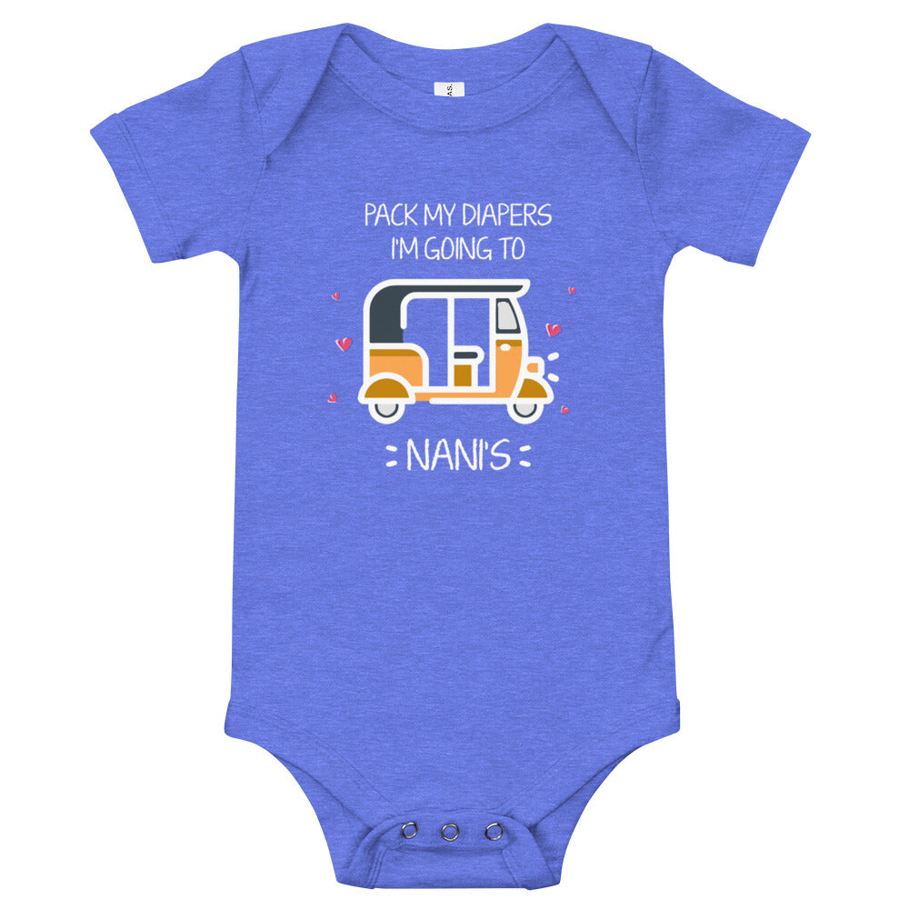 Going to Nani's Baby short sleeve one piece