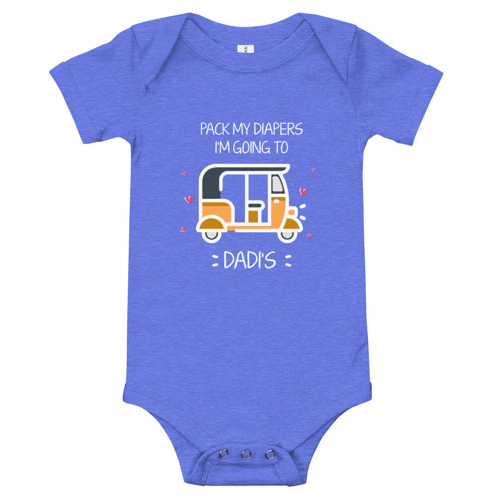 Going to Dadi's Baby short sleeve one piece