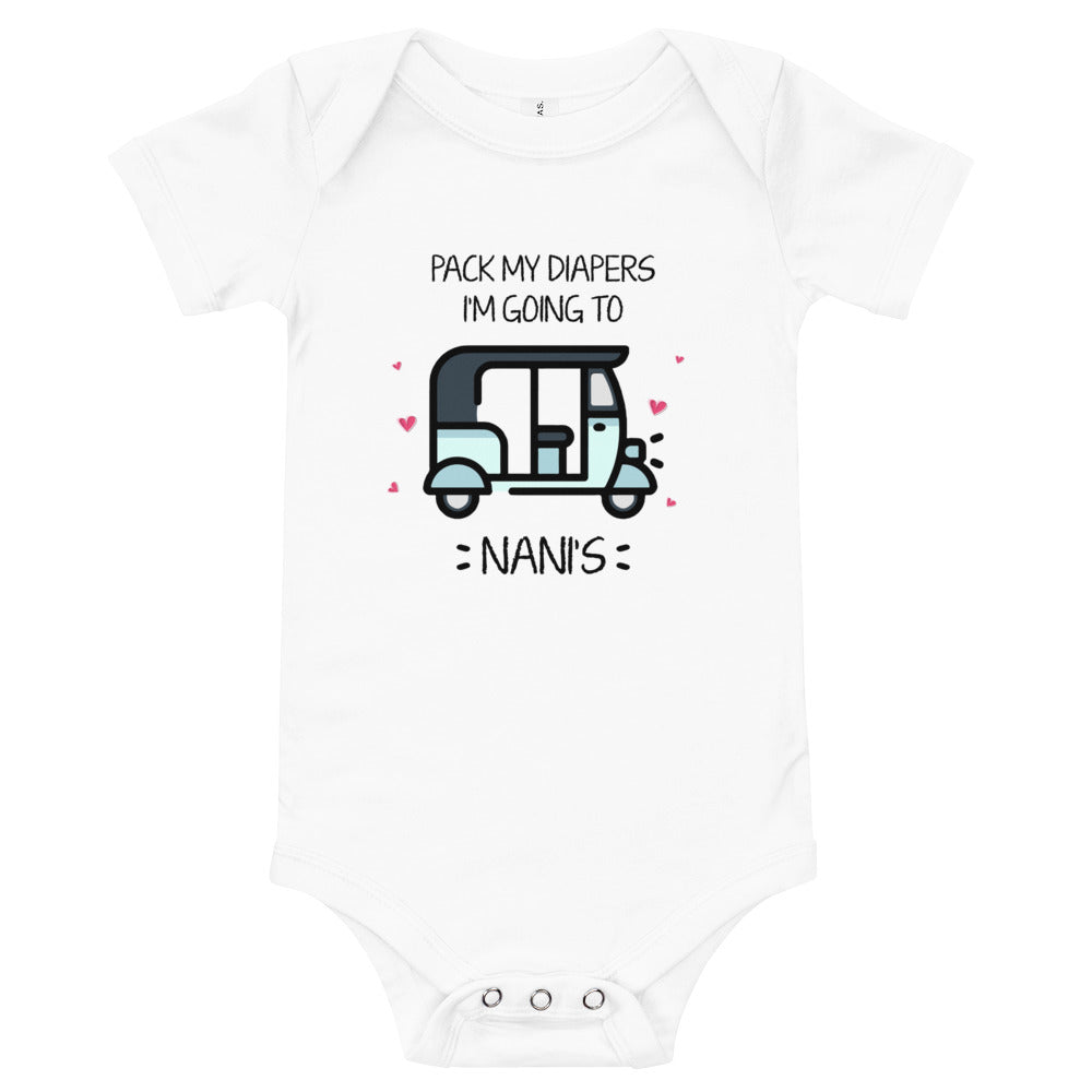 Going to Nani's Baby short sleeve one piece