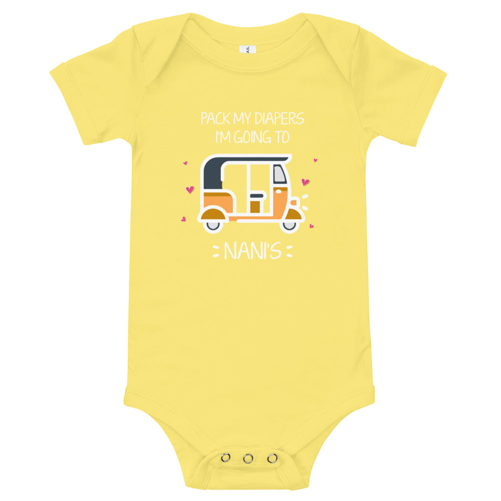 Going to Nani's Baby short sleeve one piece