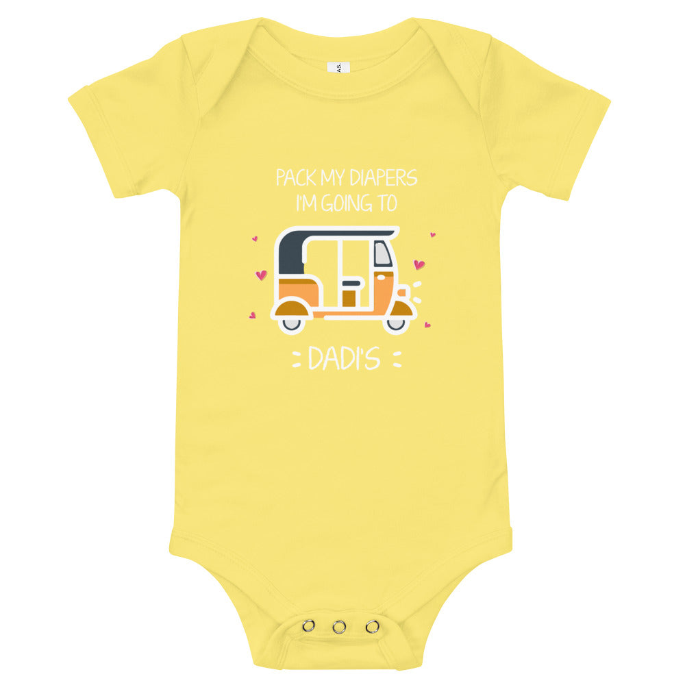 Going to Dadi's Baby short sleeve one piece