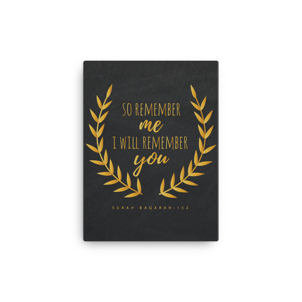 So Remember Me - Gold Canvas