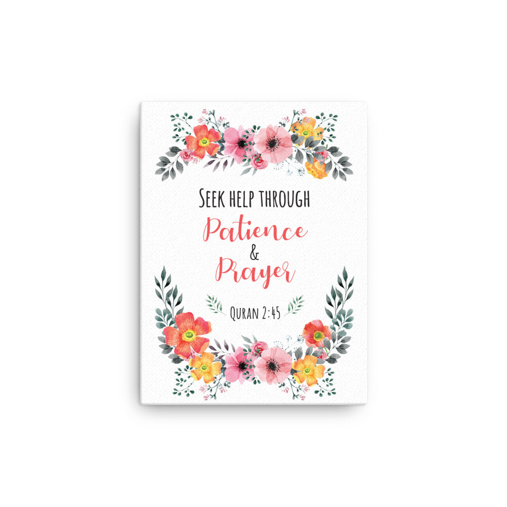 Seek Help Through Patience - Canvas