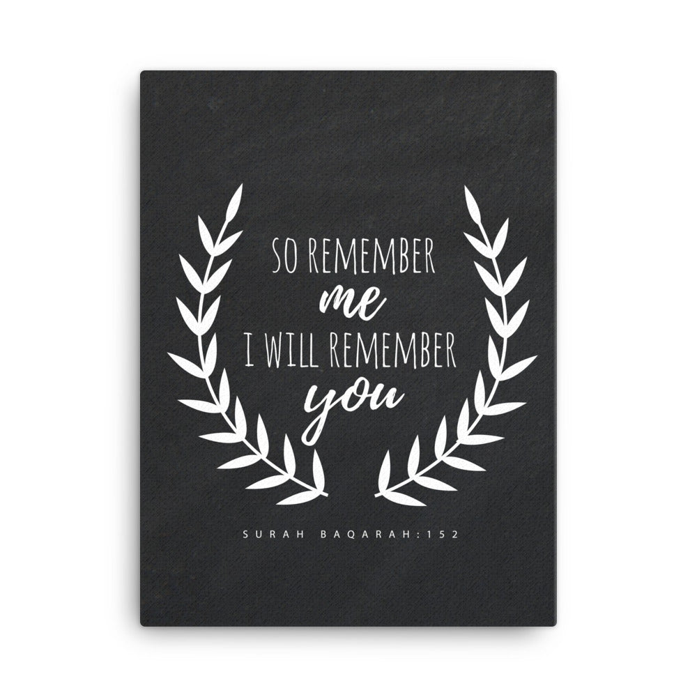 So Remember Me - Canvas