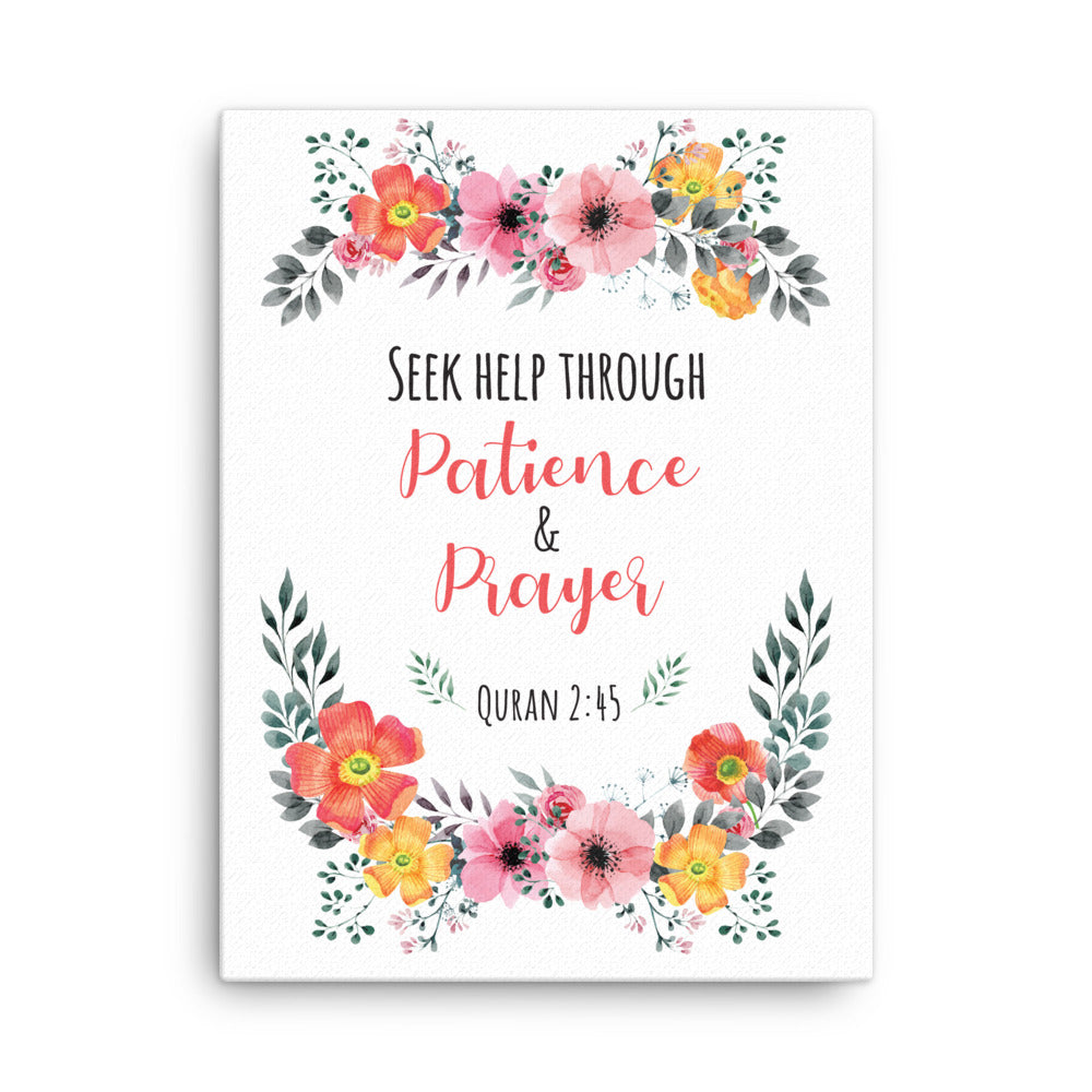 Seek Help Through Patience - Canvas