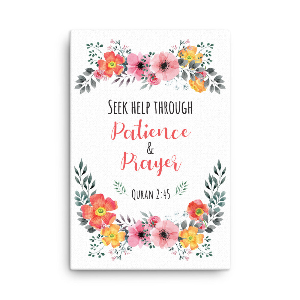 Seek Help Through Patience - Canvas