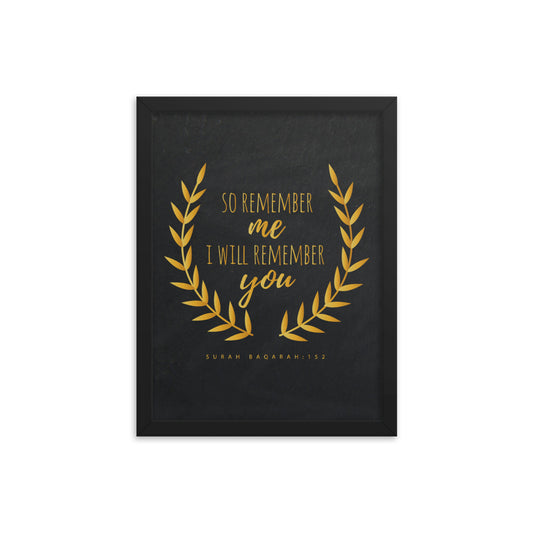 So Remember Me - Gold Framed poster