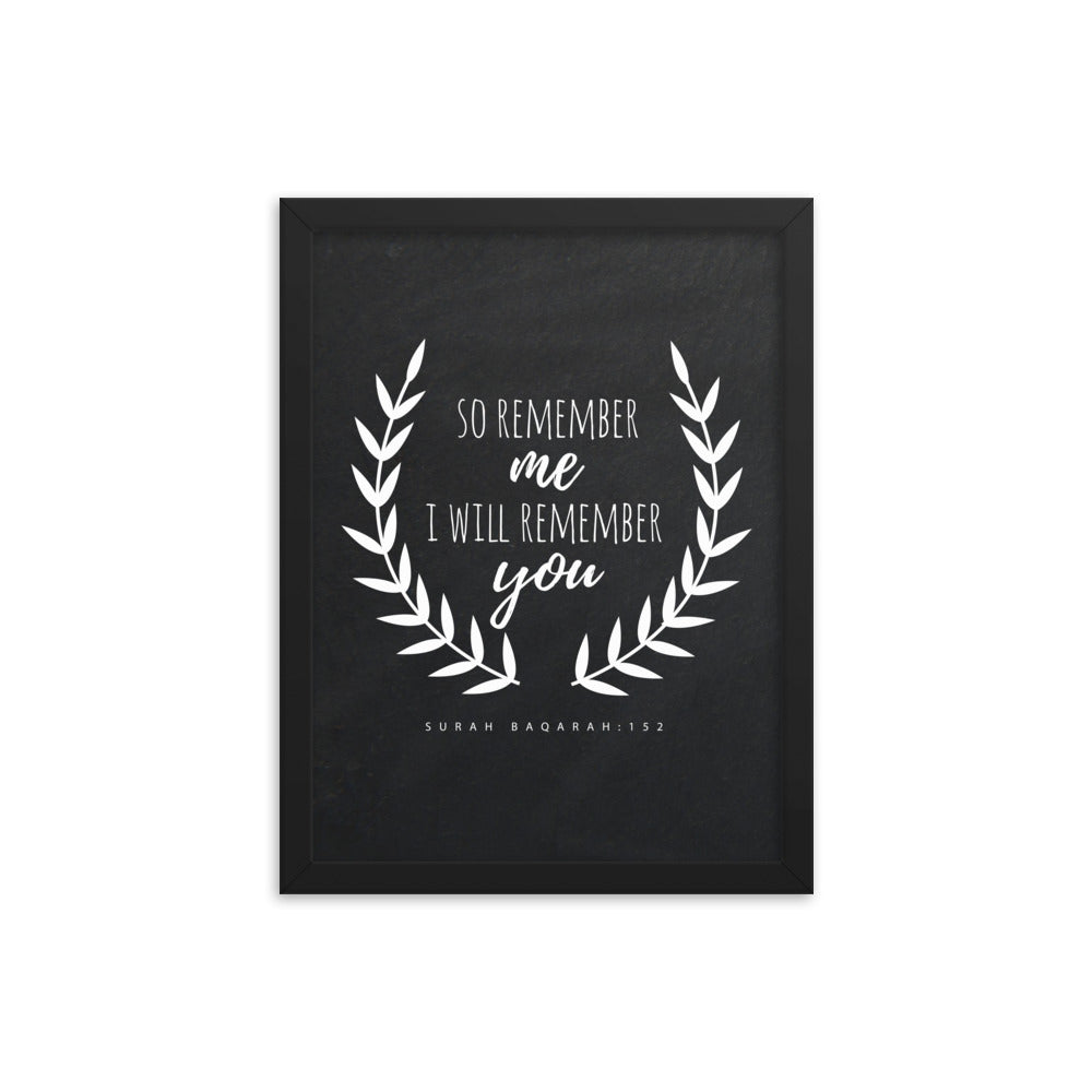 So Remember Me - Framed poster