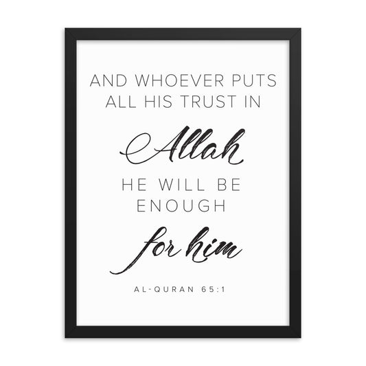 Whoever Puts His Trust - Framed poster