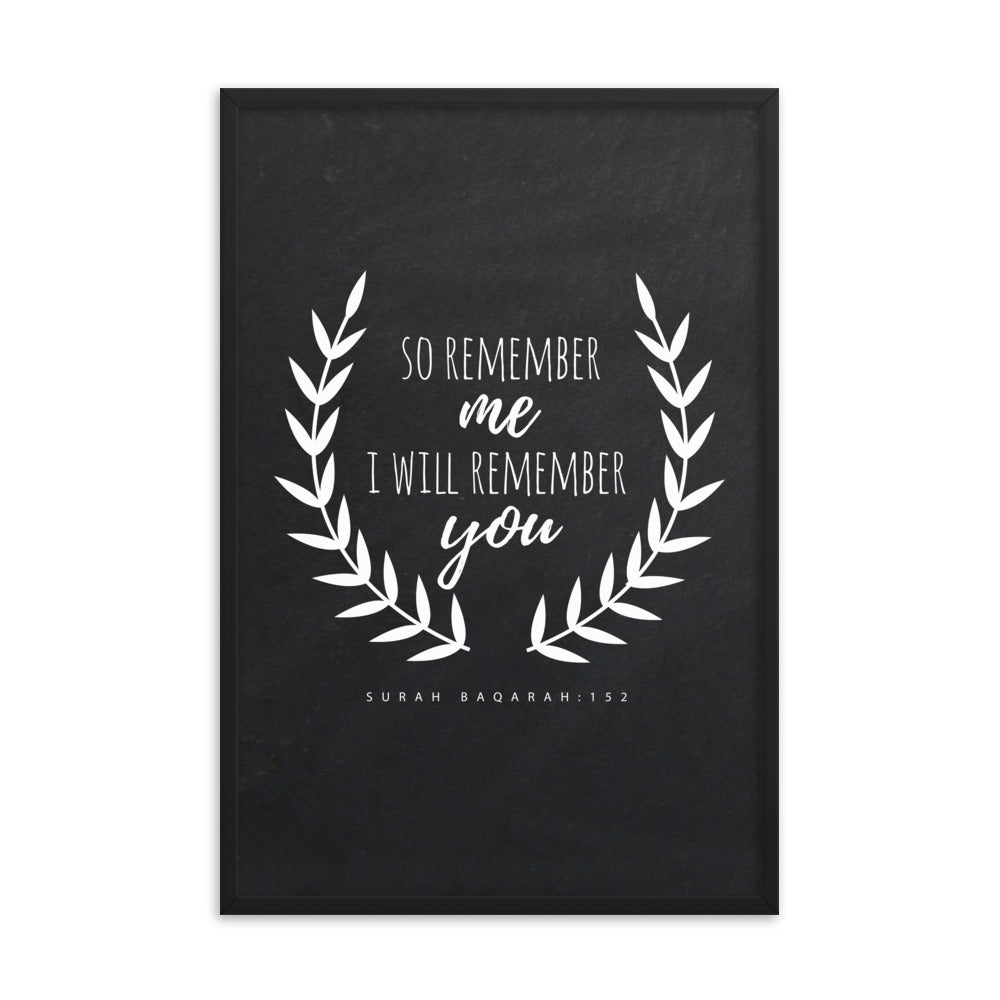 So Remember Me - Framed poster