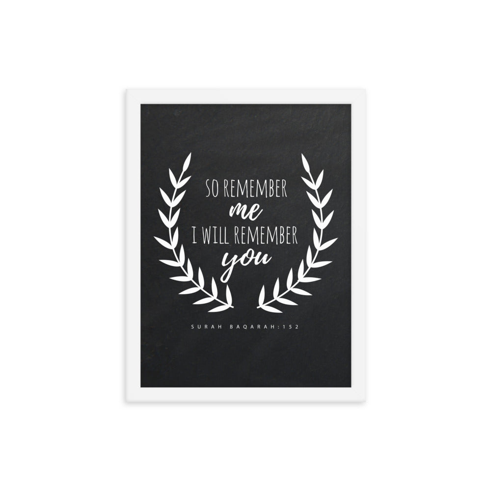 So Remember Me - Framed poster