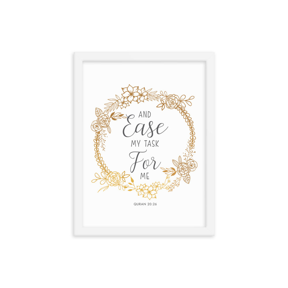 And Ease My Task For Me - Framed poster