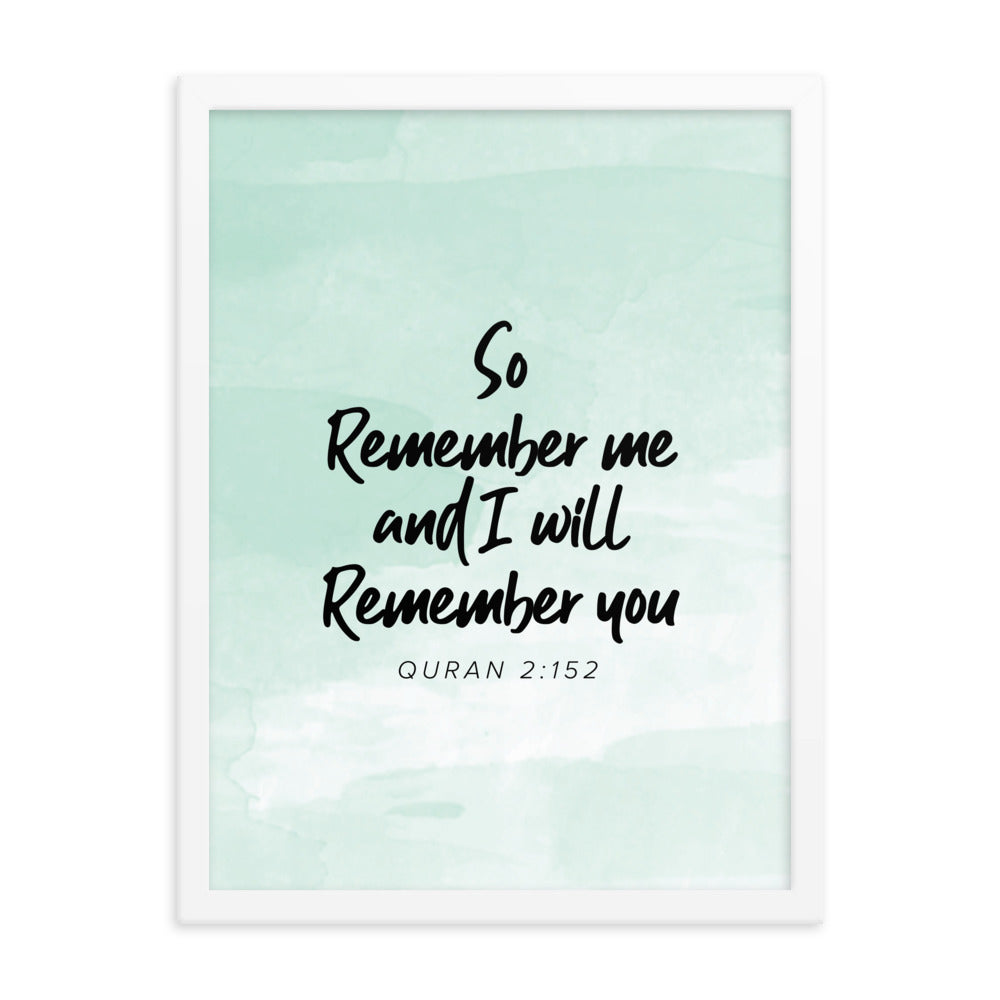 So Remember Me - Teal Framed poster