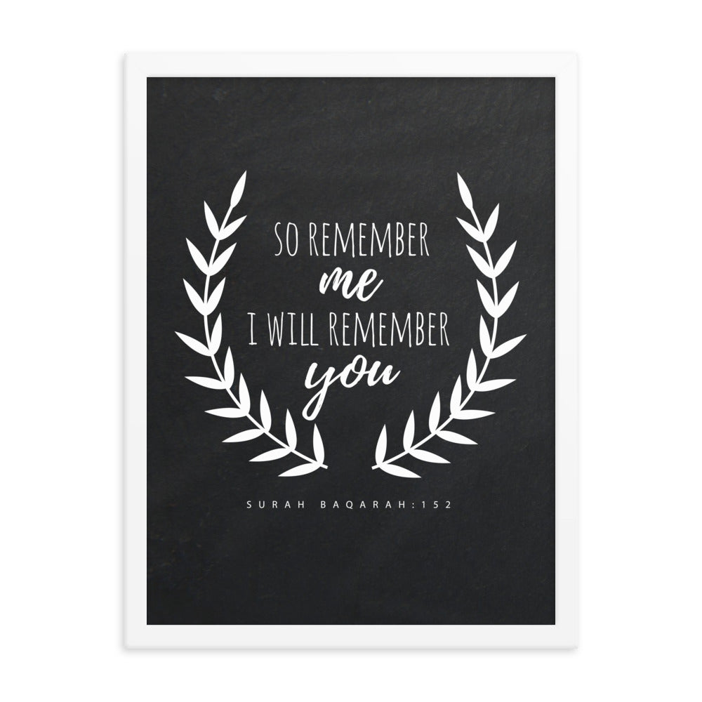 So Remember Me - Framed poster