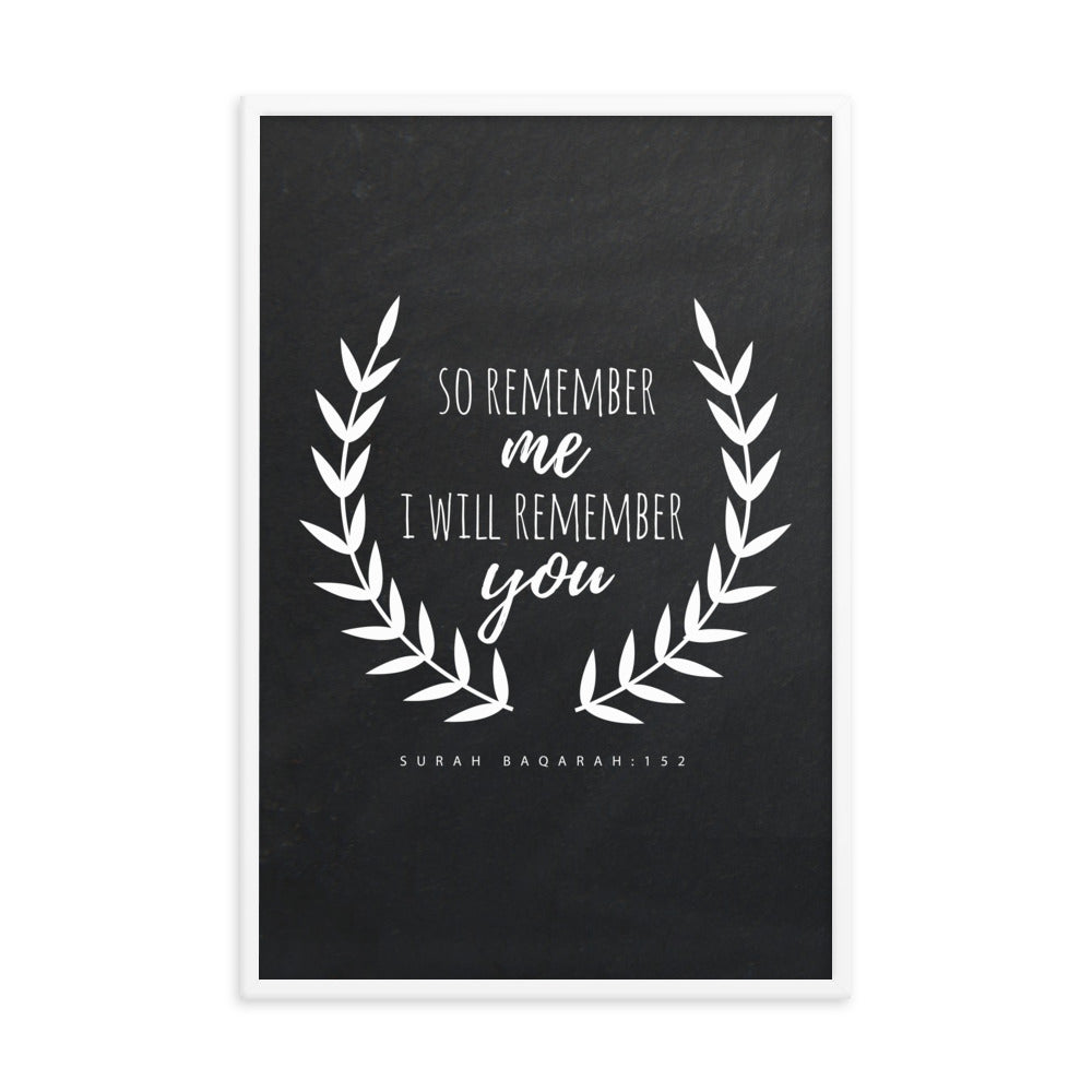 So Remember Me - Framed poster