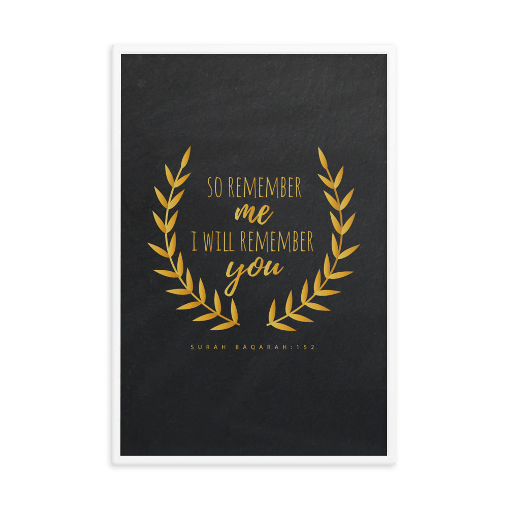 So Remember Me - Gold Framed poster