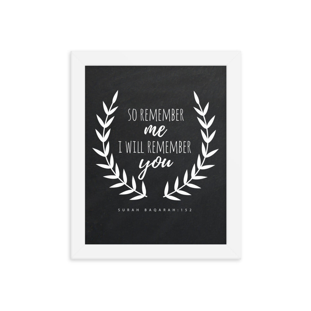 So Remember Me - Framed poster