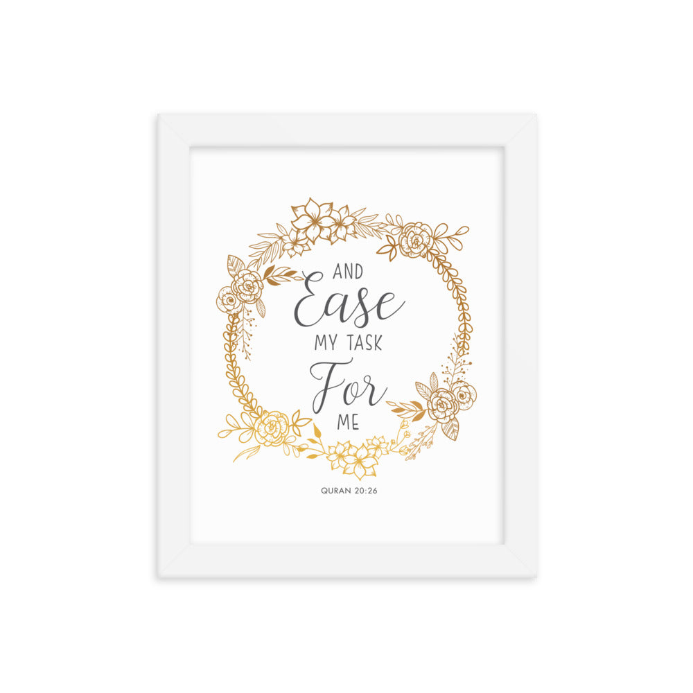And Ease My Task For Me - Framed poster