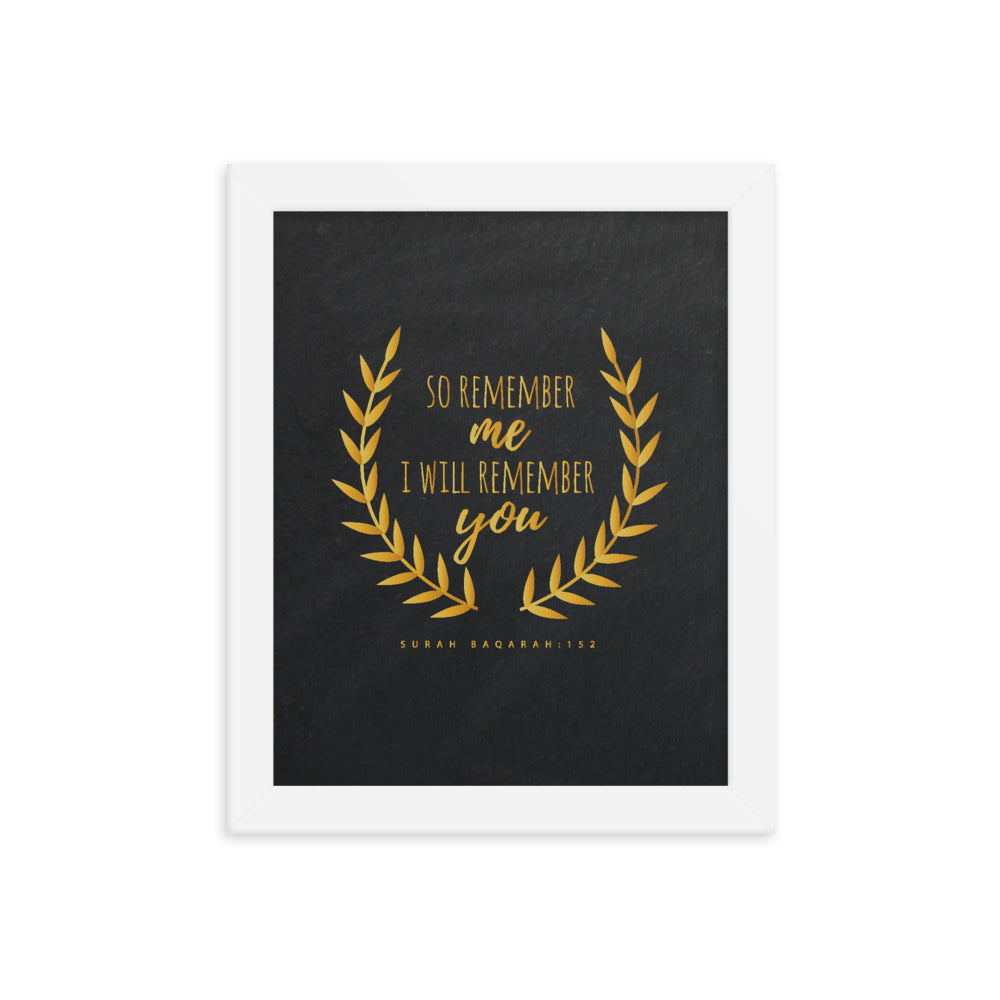 So Remember Me - Gold Framed poster