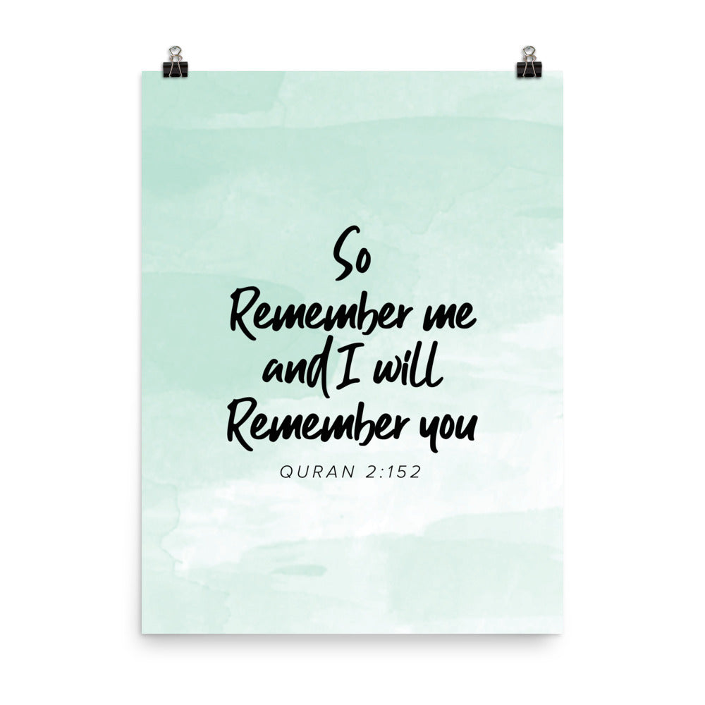 So Remember Me - Teal Poster
