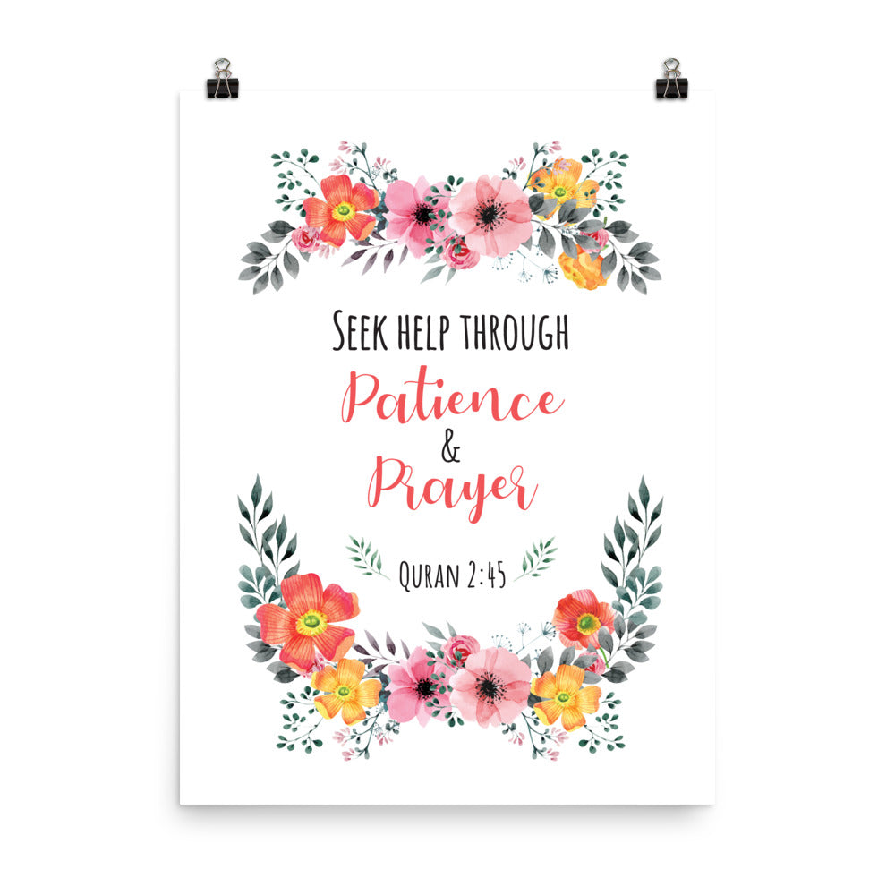 Seek Help Through Patience - Poster