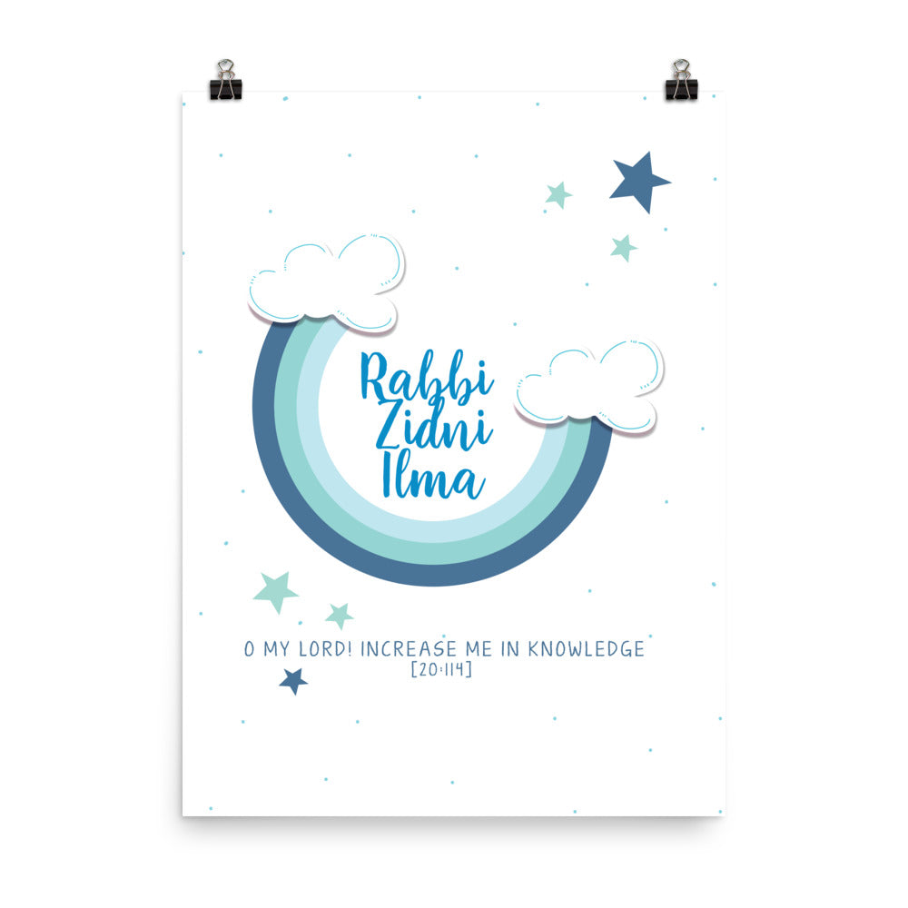 Rabbi Zidni Ilma Blue - Poster