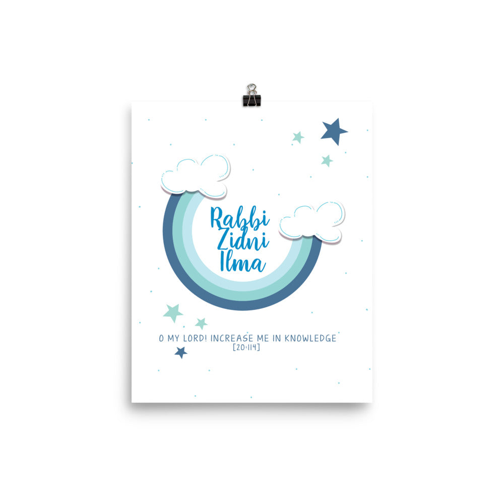 Rabbi Zidni Ilma Blue - Poster