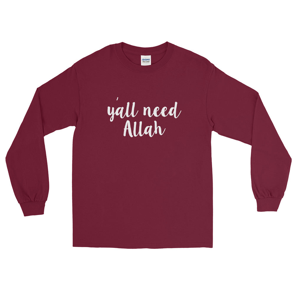 MENS-LONG-SLEEVE-SHIRT-MAROON-FRONT