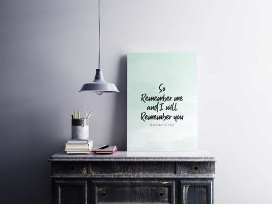So Remember Me – Teal - Canvas