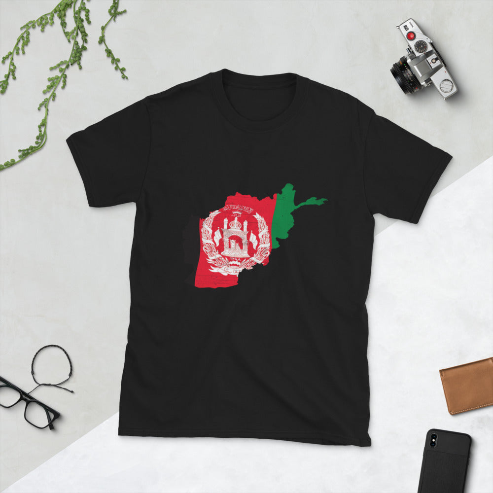 Afghanistan Map Short-Sleeve Unisex T-Shirt - eJannah.com