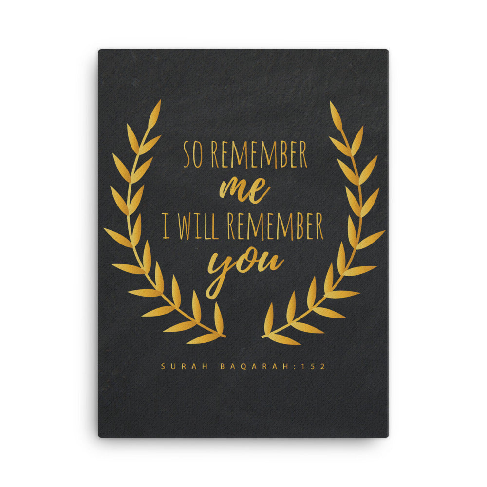 So Remember Me - Gold Canvas