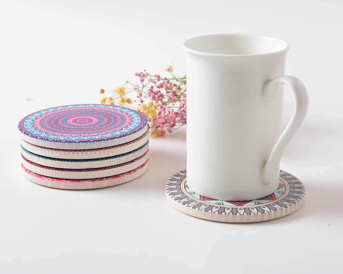 Ceramic Stone Coaster Set