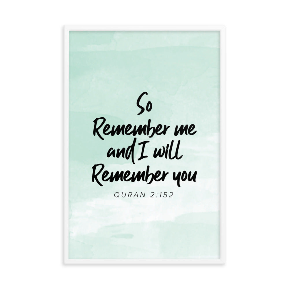 So Remember Me - Teal Framed poster