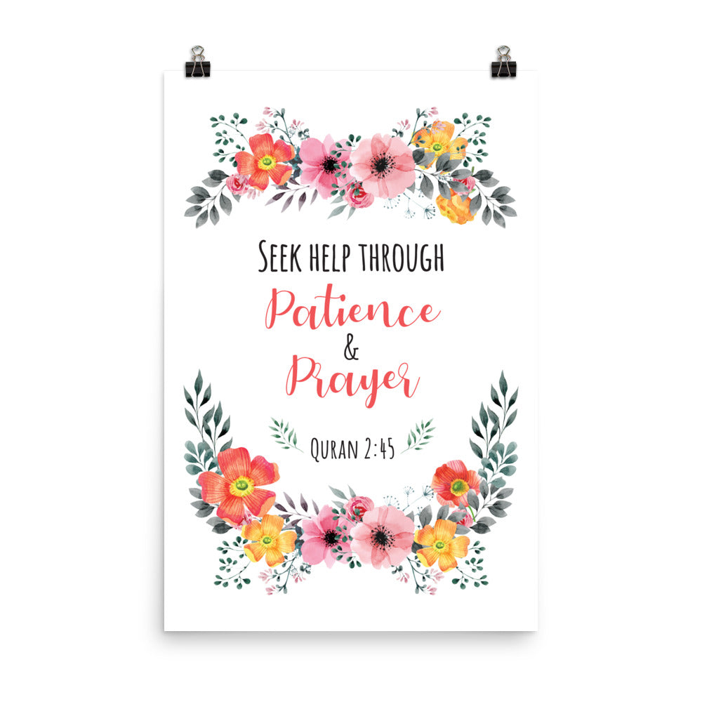 Seek Help Through Patience - Poster