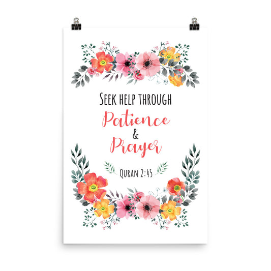 Seek Help Through Patience - Poster