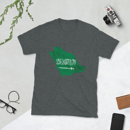 Saudi Arabia Flag Map T-Shirt