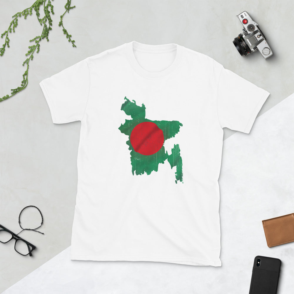 Bangladesh Flag Map T-Shirt